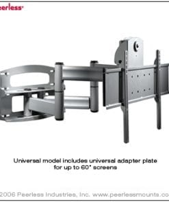 Articulating Dual Wall Arm Mount With Vertical Adjustment For 42″ To 71″ Flat Panel Screens, Universal Adapter Plate 2