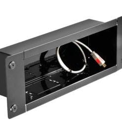 Iba3 Recessed Cable Management And Power Storage Accessory Box Black 2