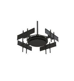 Multi Display Ceiling Mount With Four Telescoping Arms For 37 To 75 Displays