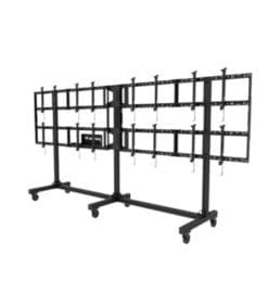 Portable Video Wall Cart 2x2 3x2 Or 4x2 Configuration For 46 To 55 Displays
