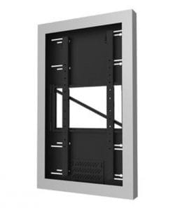 Wall Kiosk Enclosure For 55" Ultra Thin 2.25" Displays, Silver