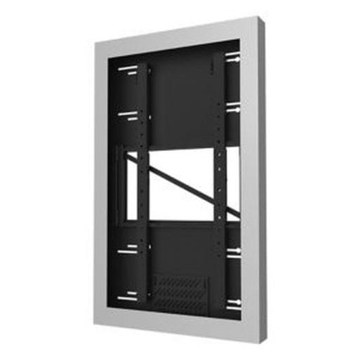 Wall Kiosk Enclosure For 55" Ultra Thin 2.25" Displays, Silver