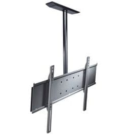 Straight Column Ceiling Mount For 32 To 75 Flat Panel Displays Antimicrobial Black